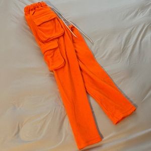 Orange Cargo Sweatpants | HollywoodHunna